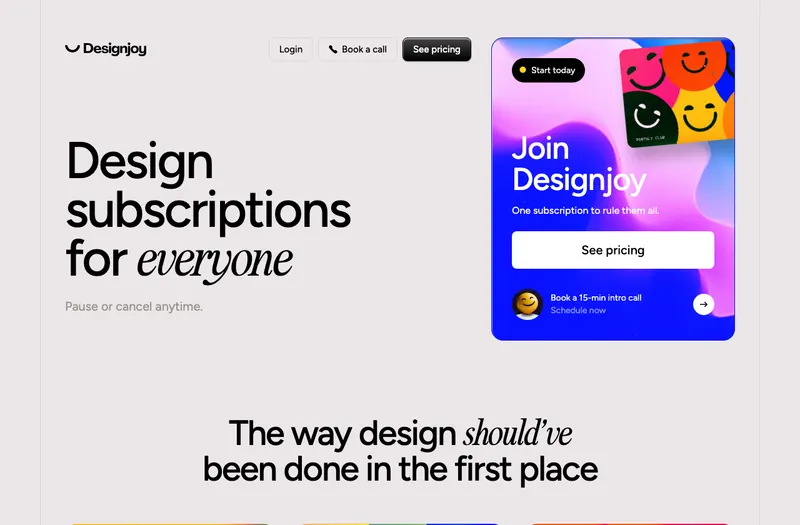 Designjoy website preview