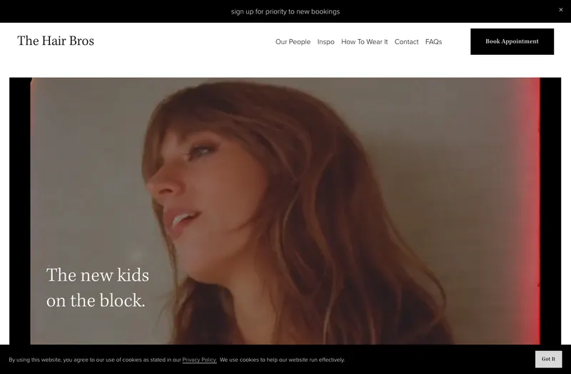 The Hair Bros website preview