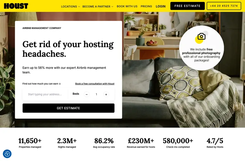 Houst website preview