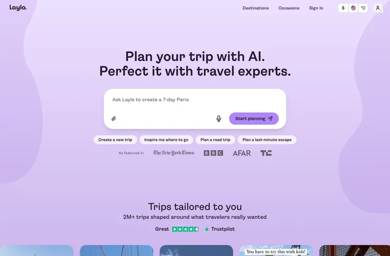 Layla website preview